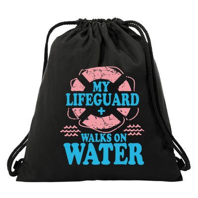 My Lifeguard Walks On Water Christian Jesus Drawstring Bag