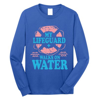 My Lifeguard Walks On Water Christian Jesus Long Sleeve Shirt