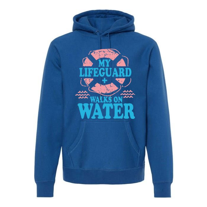 My Lifeguard Walks On Water Christian Jesus Premium Hoodie