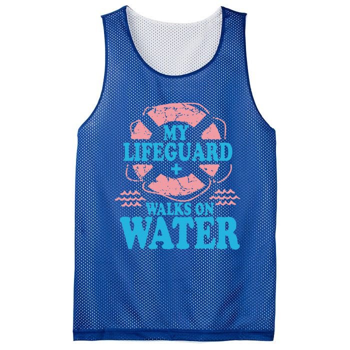 My Lifeguard Walks On Water Christian Jesus Mesh Reversible Basketball Jersey Tank