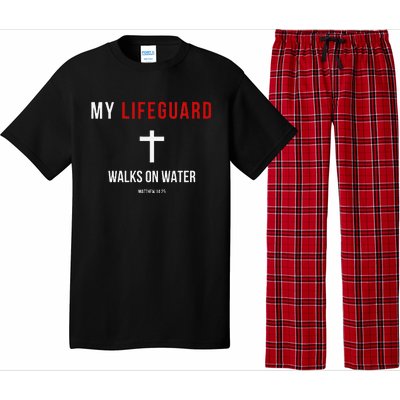 My Lifeguard Walks On Water Jesus Bible Christian Pajama Set