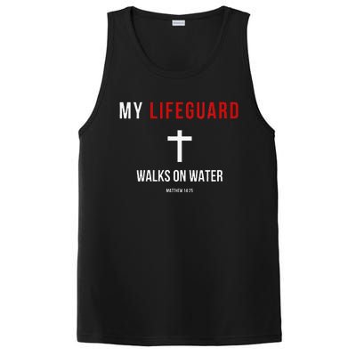 My Lifeguard Walks On Water Jesus Bible Christian PosiCharge Competitor Tank