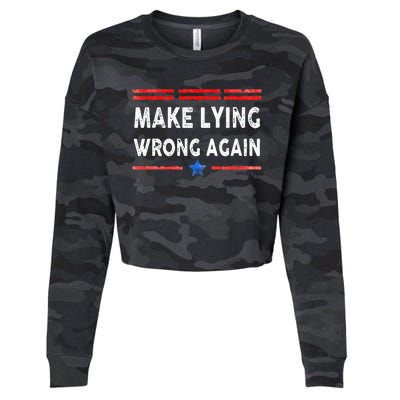 Make Lying Wrong Again Cropped Pullover Crew