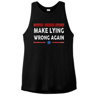 Make Lying Wrong Again Ladies PosiCharge Tri-Blend Wicking Tank