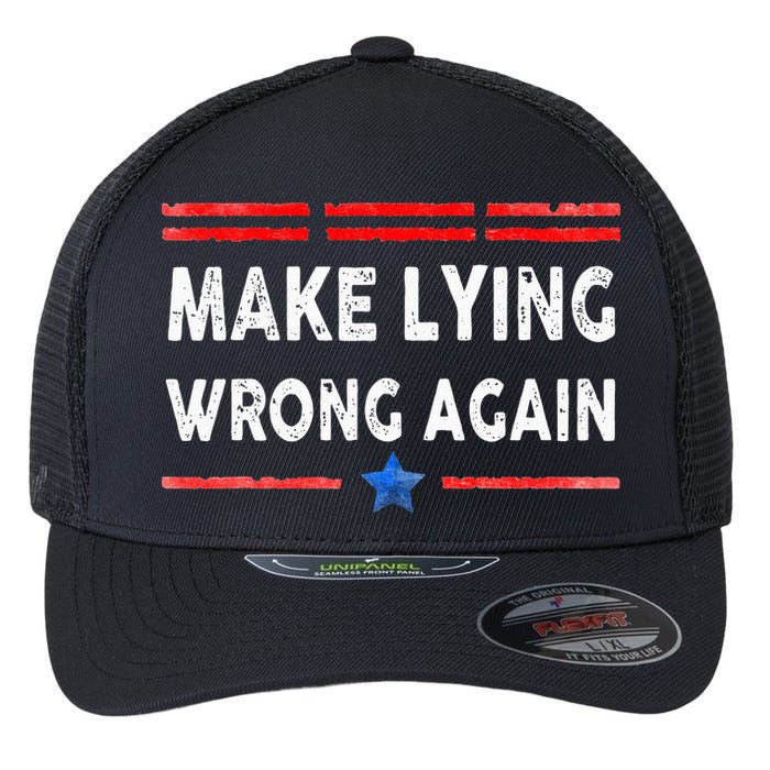 Make Lying Wrong Again Flexfit Unipanel Trucker Cap