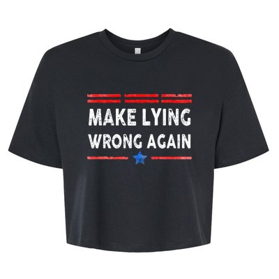 Make Lying Wrong Again Bella+Canvas Jersey Crop Tee