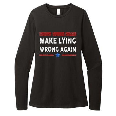 Make Lying Wrong Again Womens CVC Long Sleeve Shirt