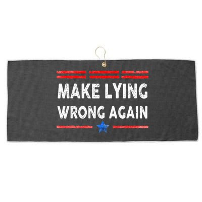 Make Lying Wrong Again Large Microfiber Waffle Golf Towel