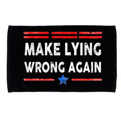Make Lying Wrong Again Microfiber Hand Towel