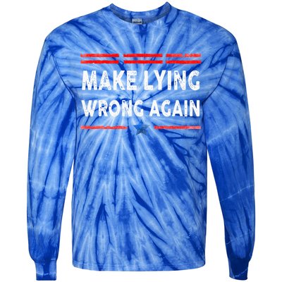Make Lying Wrong Again Tie-Dye Long Sleeve Shirt