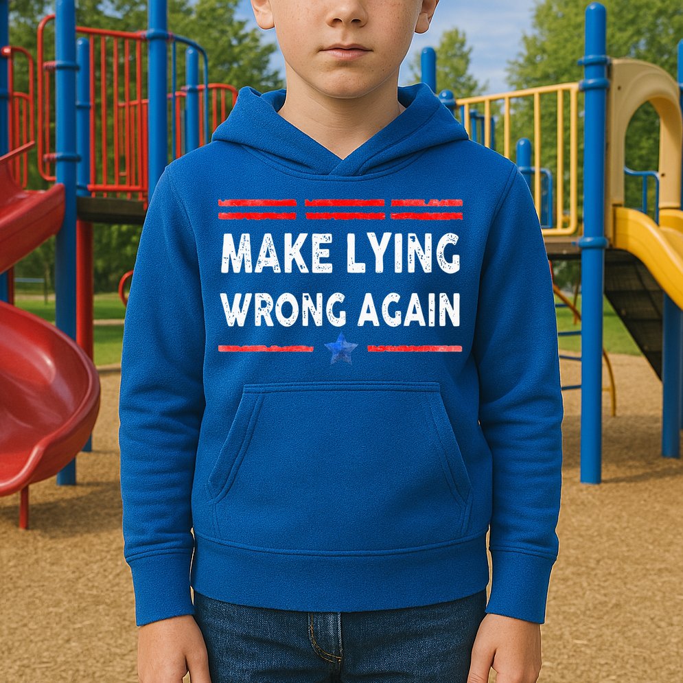 Make Lying Wrong Again Kids Hoodie