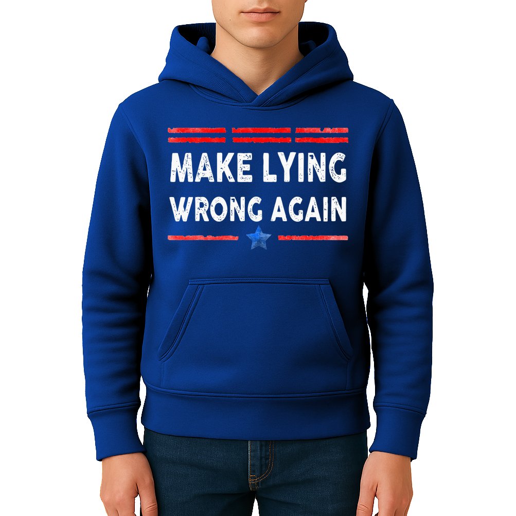 Make Lying Wrong Again Kids Hoodie
