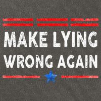 Make Lying Wrong Again Cotton Canvas Backpack