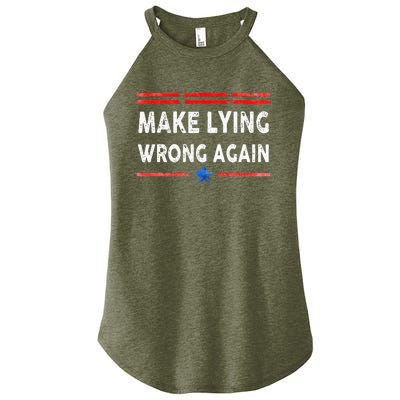 Make Lying Wrong Again Women's Perfect Tri Rocker Tank