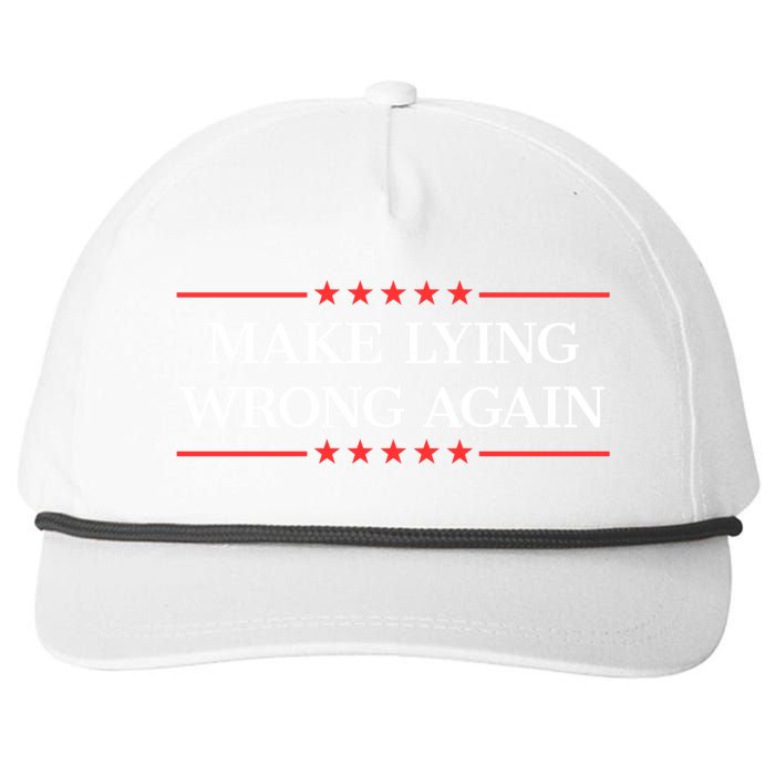 Make Lying Wrong Again Cute Gift Snapback Five-Panel Rope Hat