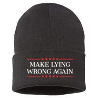 Make Lying Wrong Again Cute Gift Sustainable Knit Beanie