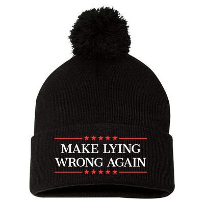 Make Lying Wrong Again Cute Gift Pom Pom 12in Knit Beanie