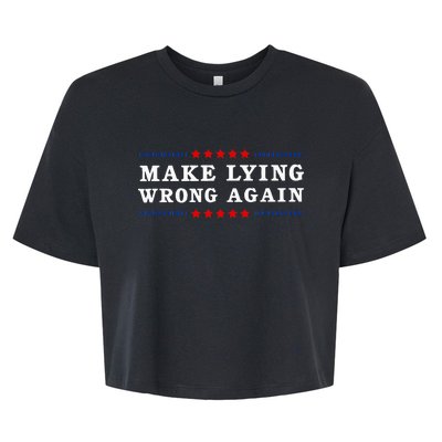 Make Lying Wrong Again Anti Trump Bella+Canvas Jersey Crop Tee