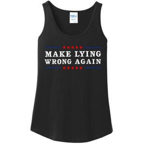 Make Lying Wrong Again Anti Trump Ladies Essential Tank