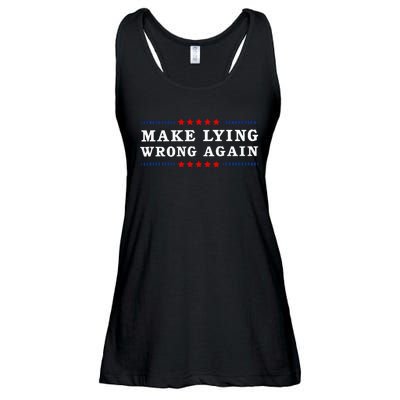 Make Lying Wrong Again Anti Trump Ladies Essential Flowy Tank