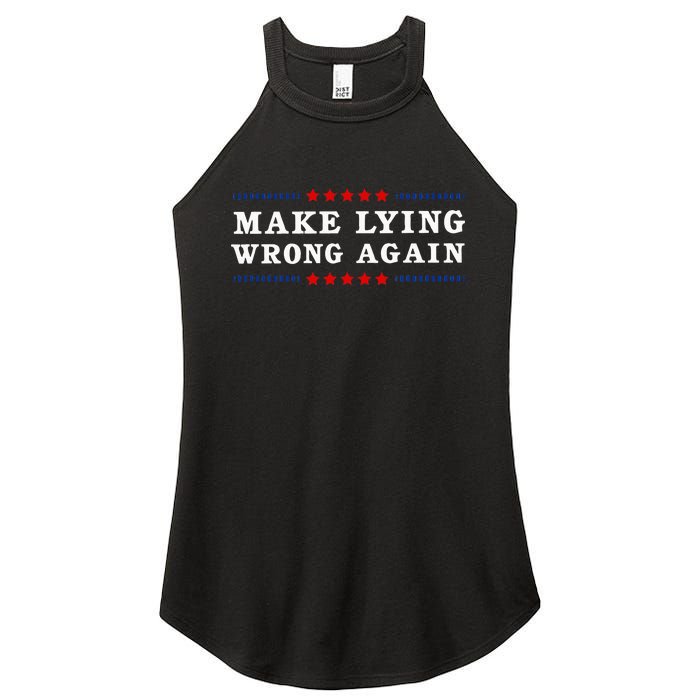 Make Lying Wrong Again Anti Trump Women's Perfect Tri Rocker Tank