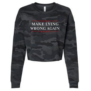 Make Lying Wrong Again Gift Resist Racism Antitrump Cropped Pullover Crew