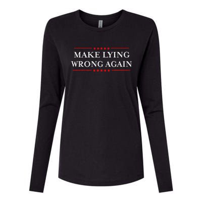 Make Lying Wrong Again Gift Resist Racism Antitrump Womens Cotton Relaxed Long Sleeve T-Shirt