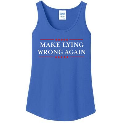 Make Lying Wrong Again Gift Resist Racism Antitrump Ladies Essential Tank