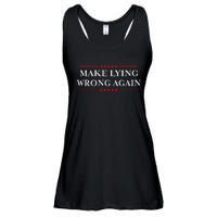 Make Lying Wrong Again Gift Resist Racism Anti Trump Ladies Essential Flowy Tank