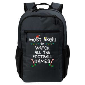 Most Likely Watch Football Christmas Xmas Family Matching Daily Commute Backpack