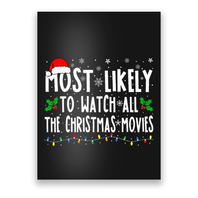Most Likely Watch All The Christmas Movies Matching Xmas Poster