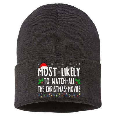 Most Likely Watch All The Christmas Movies Matching Xmas Sustainable Knit Beanie