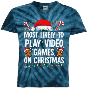 Most Likely Xmas Gaming Party Video Game Kids Tie-Dye T-Shirt