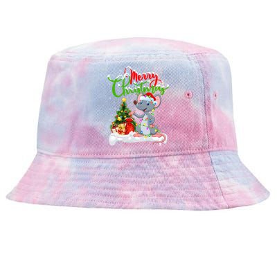 Mouse Lover Xmas Decorations Santa Mouse Christmas Cute Gift Tie-Dyed Bucket Hat