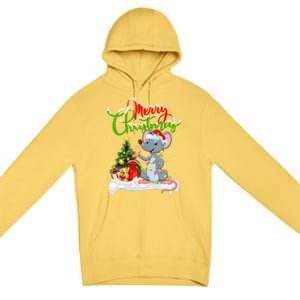 Mouse Lover Xmas Decorations Santa Mouse Christmas Gift Premium Pullover Hoodie