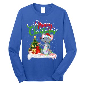 Mouse Lover Xmas Decorations Santa Mouse Christmas Gift Long Sleeve Shirt