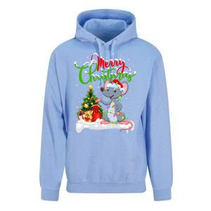 Mouse Lover Xmas Decorations Santa Mouse Christmas Gift Unisex Surf Hoodie