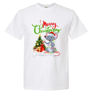 Mouse Lover Xmas Decorations Santa Mouse Christmas Gift Garment-Dyed Heavyweight T-Shirt