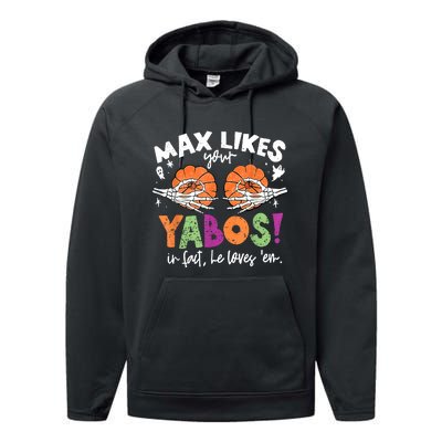 Max Likes Your Yabos In Fact Funny Pumpkin Halloween Scary Performance Fleece Hoodie