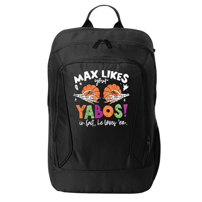 Max Likes Your Yabos In Fact Funny Pumpkin Halloween Scary City Backpack