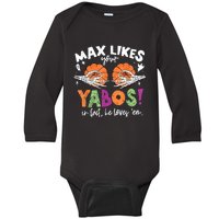 Max Likes Your Yabos In Fact Funny Pumpkin Halloween Scary Baby Long Sleeve Bodysuit