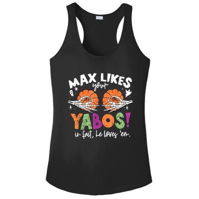 Max Likes Your Yabos In Fact Funny Pumpkin Halloween Scary Ladies PosiCharge Competitor Racerback Tank