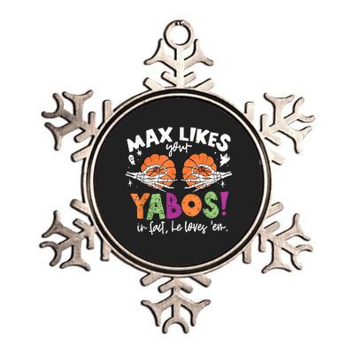 Max Likes Your Yabos In Fact Funny Pumpkin Halloween Scary Metallic Star Ornament