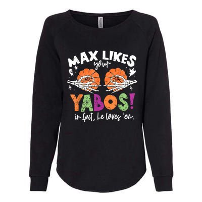 Max Likes Your Yabos In Fact Funny Pumpkin Halloween Scary Womens California Wash Sweatshirt