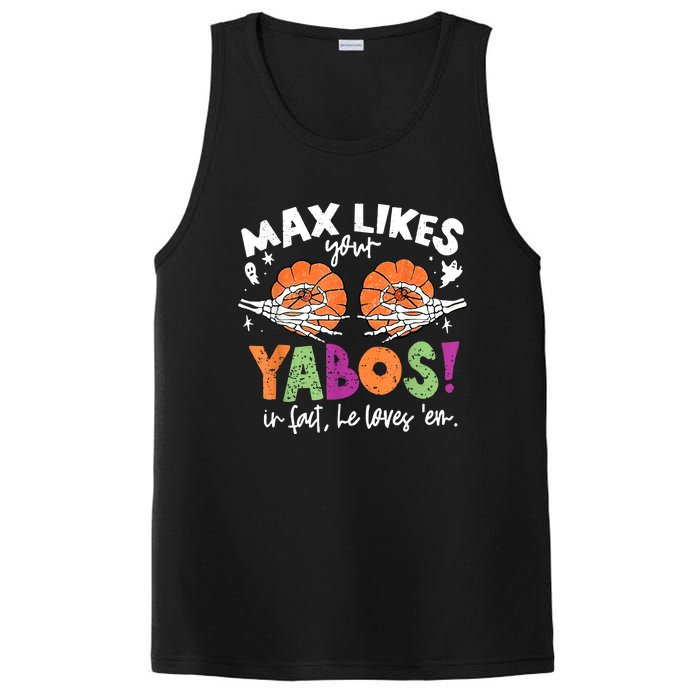 Max Likes Your Yabos In Fact Funny Pumpkin Halloween Scary PosiCharge Competitor Tank