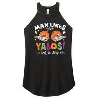 Max Likes Your Yabos In Fact Funny Pumpkin Halloween Scary Women's Perfect Tri Rocker Tank