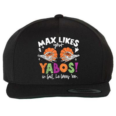 Max Likes Your Yabos In Fact Funny Pumpkin Halloween Scary Wool Snapback Cap