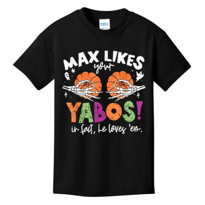 Max Likes Your Yabos In Fact Funny Pumpkin Halloween Scary Kids T-Shirt