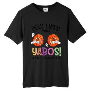 Max Likes Your Yabos In Fact He Loves Em Halloween Funny Boobs Tall Fusion ChromaSoft Performance T-Shirt