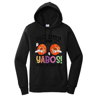 Max Likes Your Yabos In Fact He Loves Em Halloween Funny Boobs Women's Pullover Hoodie